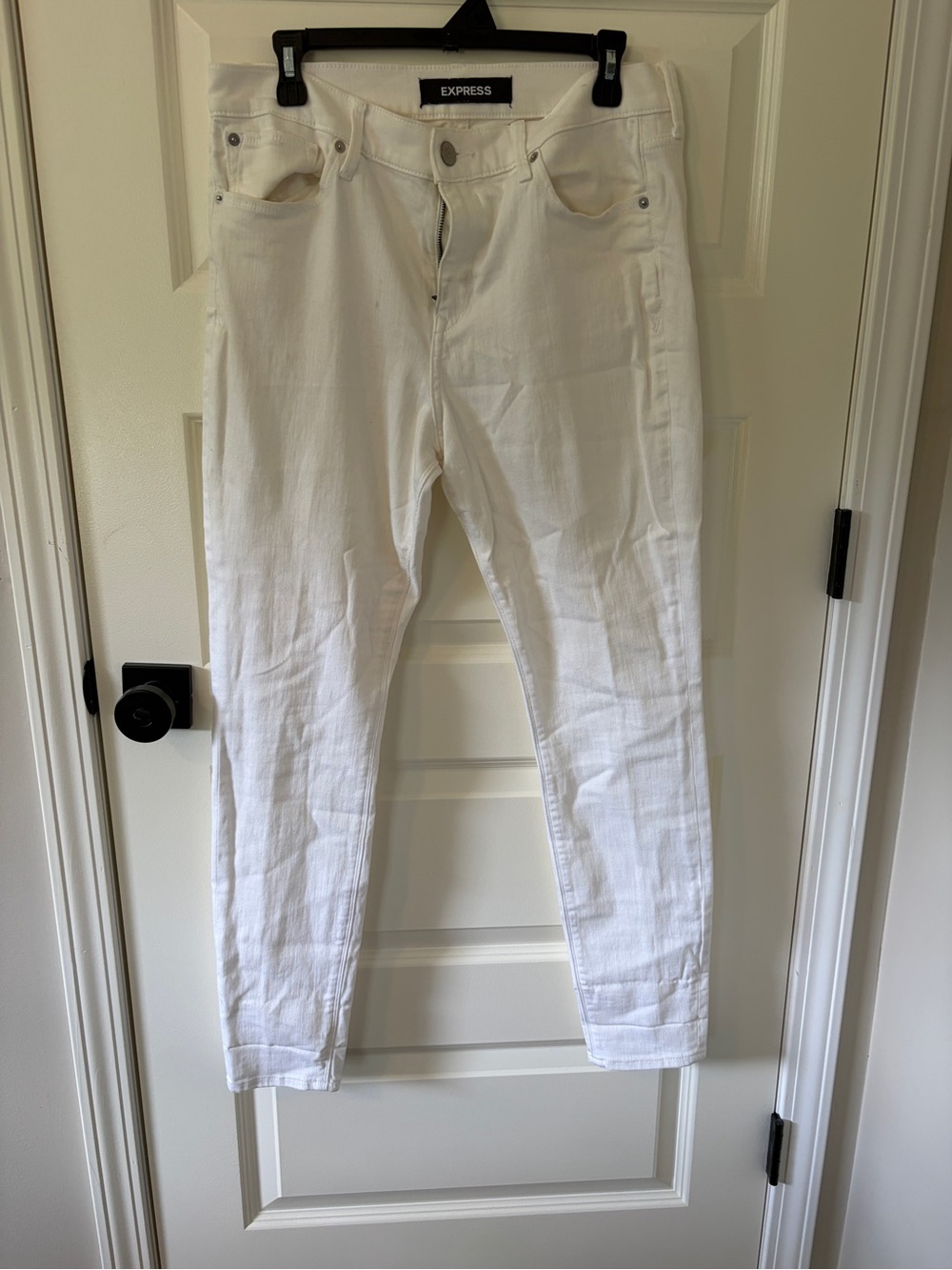 Express White High-Rise Skinny Jeans - Crisp White